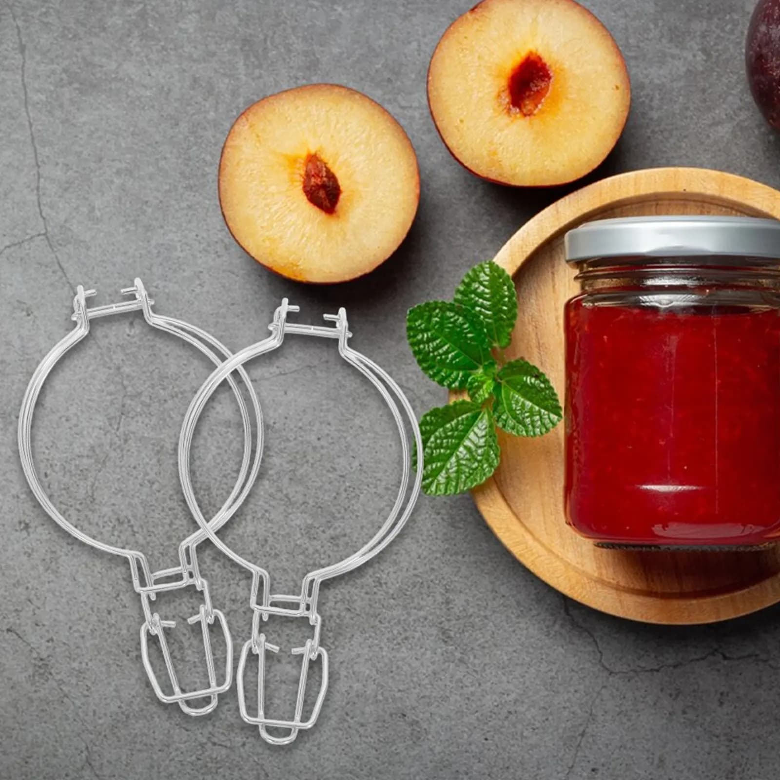 10 Pezzi Chiusura a Filo in Acciaio Inossidabile per Barattoli, Clip Sigillante Elegante e Compatta per Contenitori in Vetro, Vasetti di Miele, Fissaggio per Conservazione Alimenti