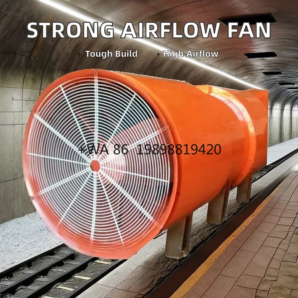 Ventilazione del tunnel della ventola a getto di flusso Impianto di tunnel marino sotterraneo Uso OEM Personalizzabile AC Design speciale Forte flusso d'aria misto
