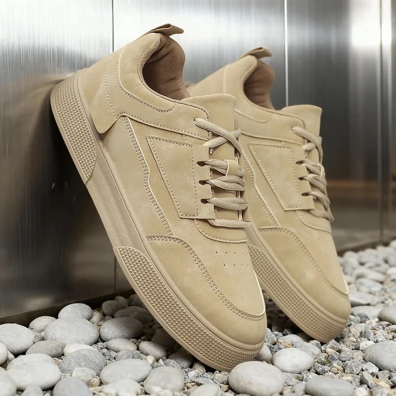 Men's Suede Casual Gymnastics Shoes: Elegant Low Shoes Stringed For Daily Use And Fashion Street