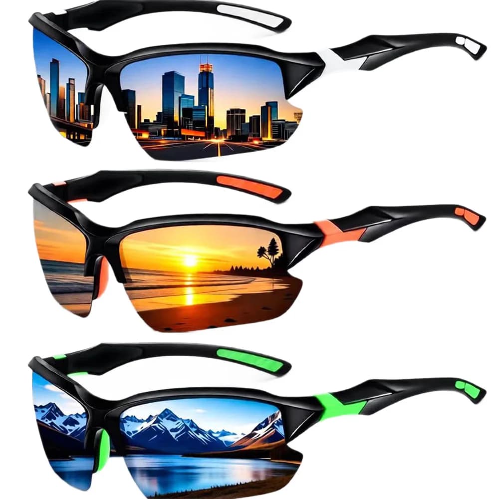 Occhiali da sole polarizzati VIKINGAR per uomo e donna, protezione UV400, per pesca, nautica, sport, ciclismo, guida, corsa, escursionismo