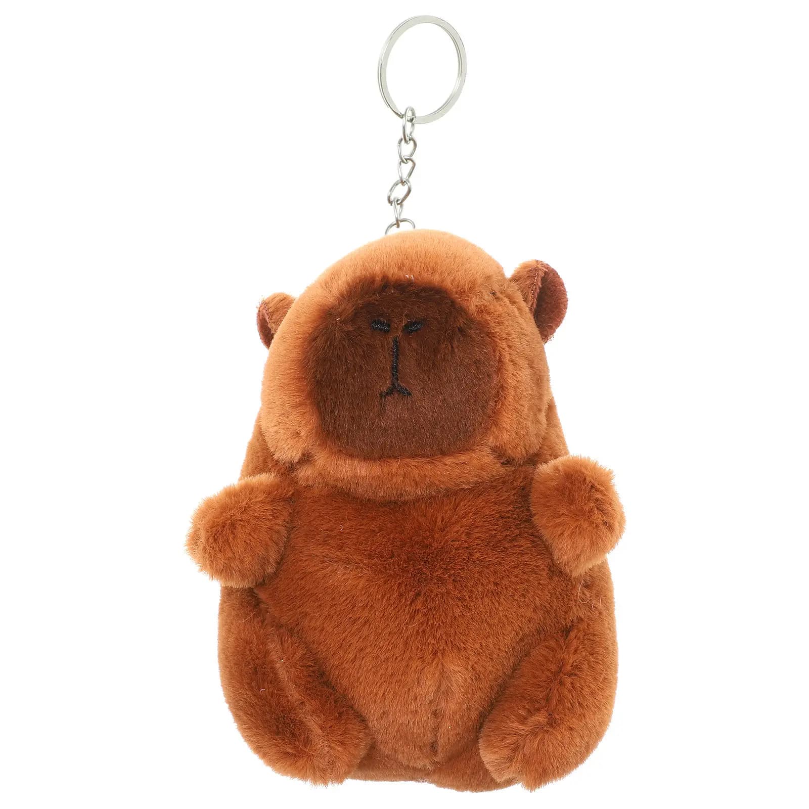 Portachiavi con Ciondolo a Forma di Capibara Carino, Morbido Peluche in Cotone PP, per Borsa, Zaino, Chiavi, Zainetto, Regalo per Feste