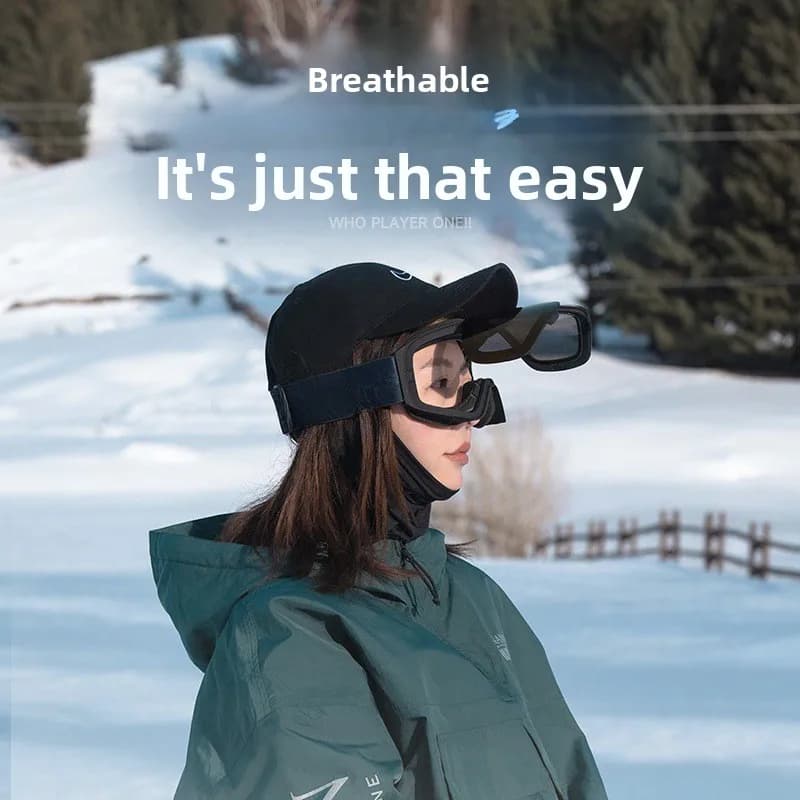 Flip Cover magnetica Occhiali da sci antiappannamento a doppio strato Occhiali da snowboard Occhiali da motoslitta Protezione ottica per sport all'aria aperta