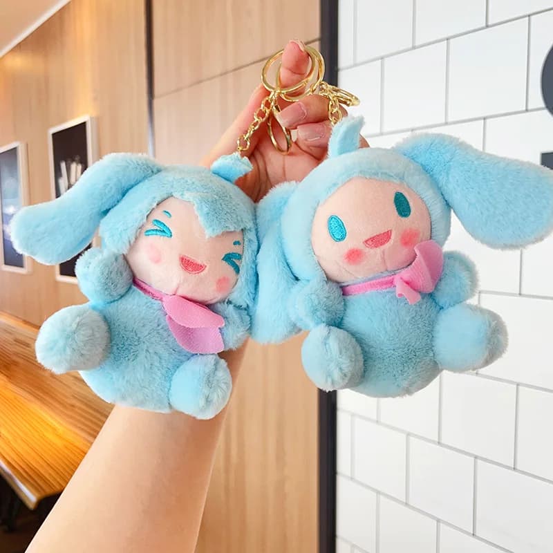 Ciondolo Peluche Anime Hatsune Miku, Simpatico Cartone Animato Kawaii, Bambola di Peluche Hatsune, Mini Portachiavi da Appendere per Borsa da Ragazza, Regalo
