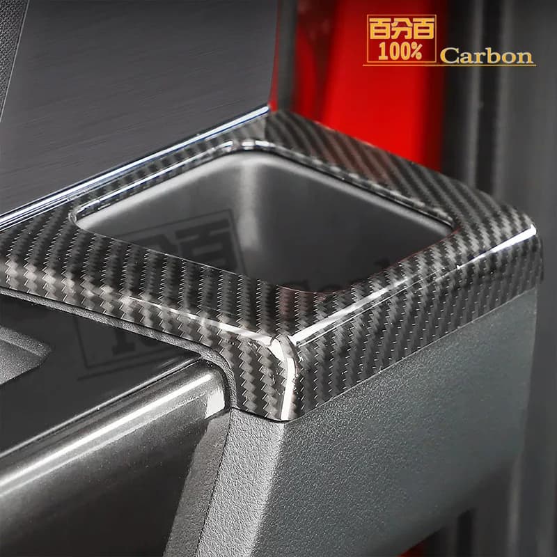 Copertura per vano portaoggetti laterale posteriore in vera fibra di carbonio, accessori auto per Ford F150 dal 2021 in poi