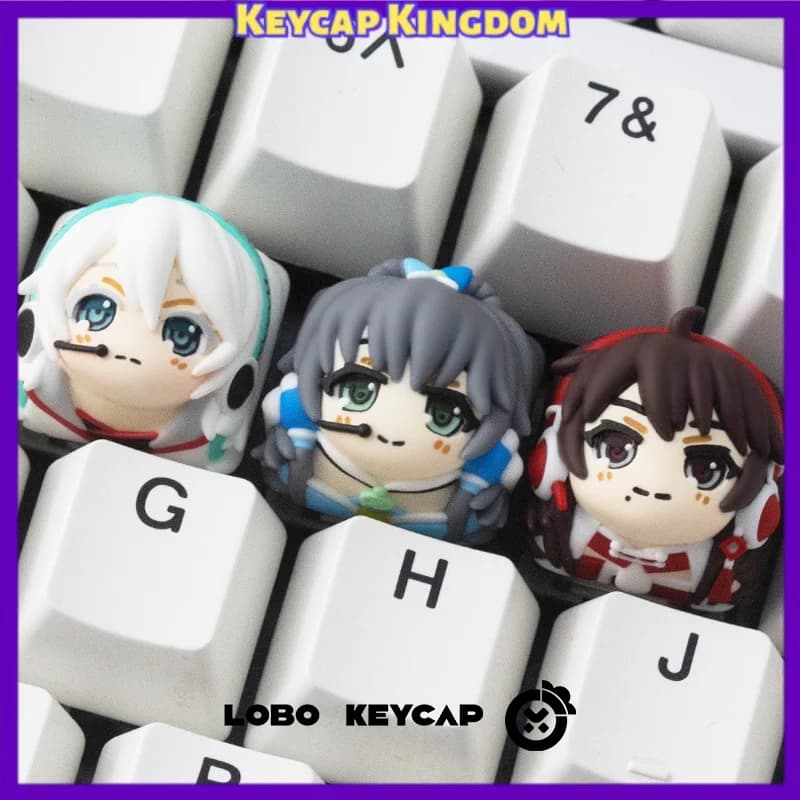 Vsinger Virtual Singers Themed Custom Keycap Resin DIY Artisan Keycaps Mechanical Keyboard Cute PC Gaming Keycap Gift Collection