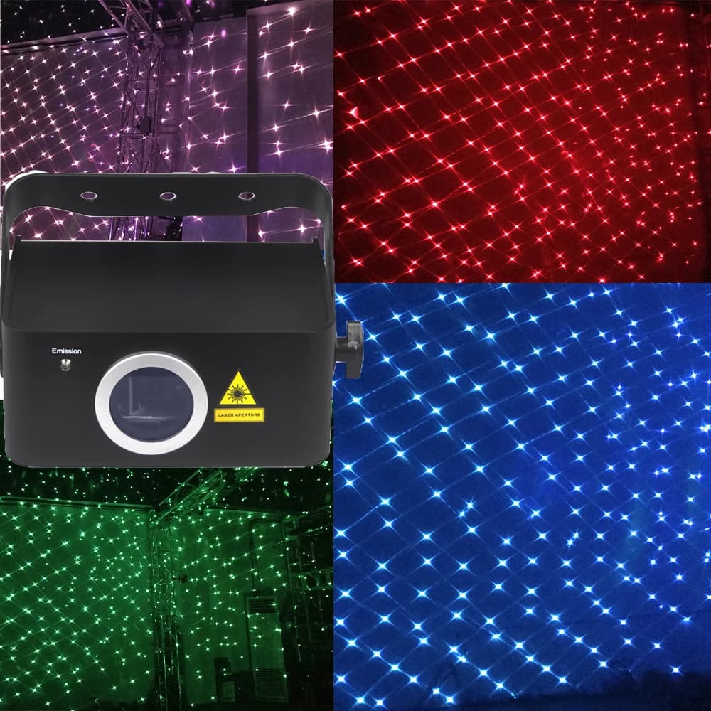 Proiettore Laser DJ 160MW RGB Effetto Cielo Stellato, Luce per Discoteca, Decorazione Natalizia per Casa e Giardino, per Feste ed Eventi