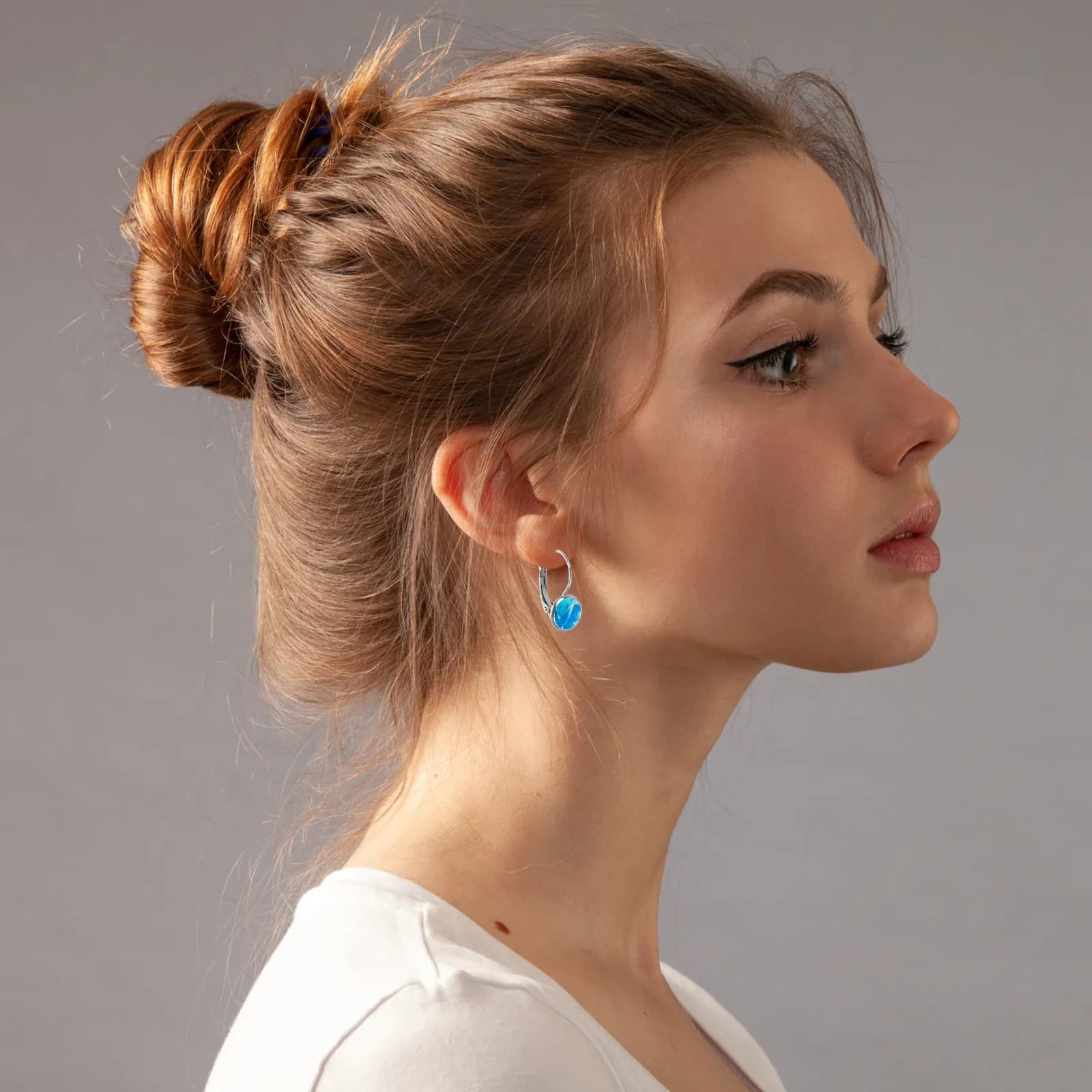 10 Pezzi Ganci per Orecchini in Acciaio Inossidabile, Base per Orecchini da 8 mm di Diametro, Accessori Fai da Te per Creazione Gioielli, Cornici per Orecchini