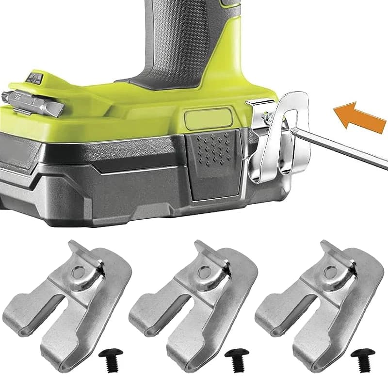 1/2/3Pcs Belt Clip Hooks With Screws For Ryobi/Ridgid Impact Driver Drill Holder Accessories Stainless Steel Power Tool Part