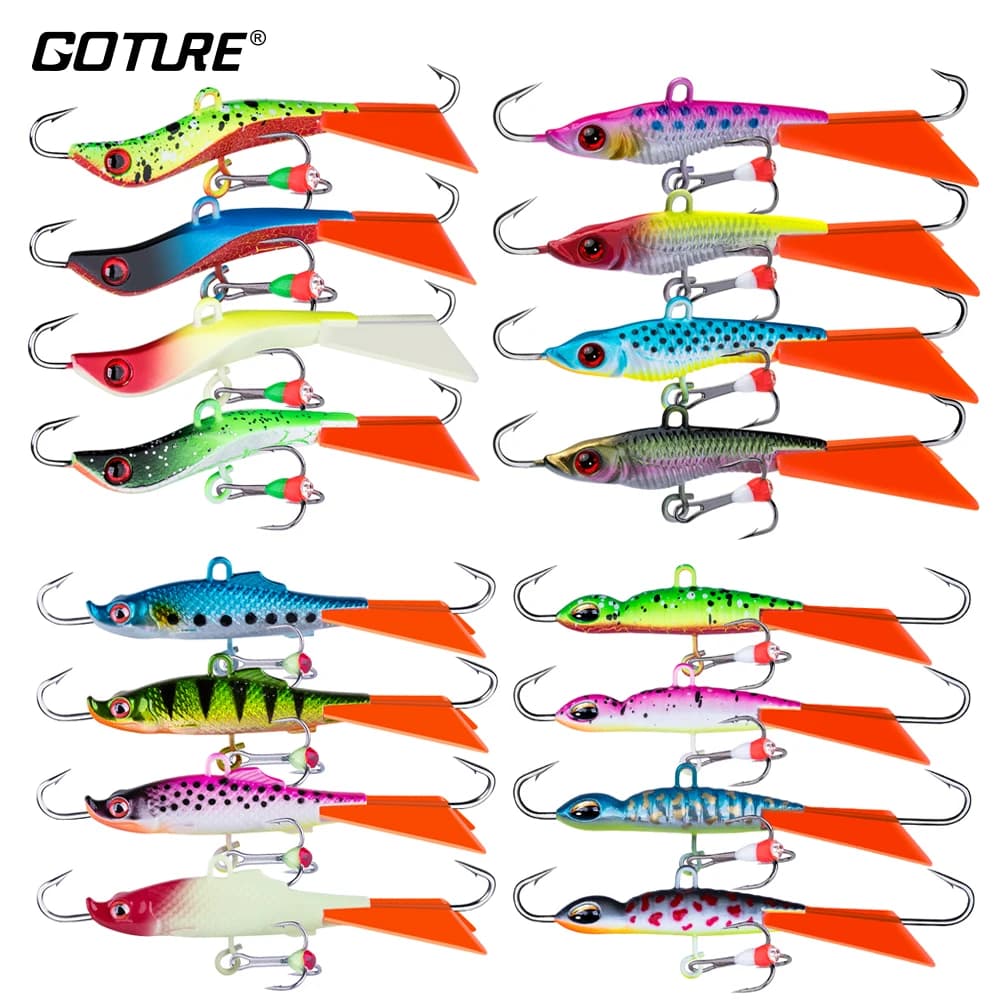 Goture Winter Ice Balancer Luminous Ice Fishing Lure Jig Wobblers per trota Bass Pike Carp Winter Fishing Acceesories