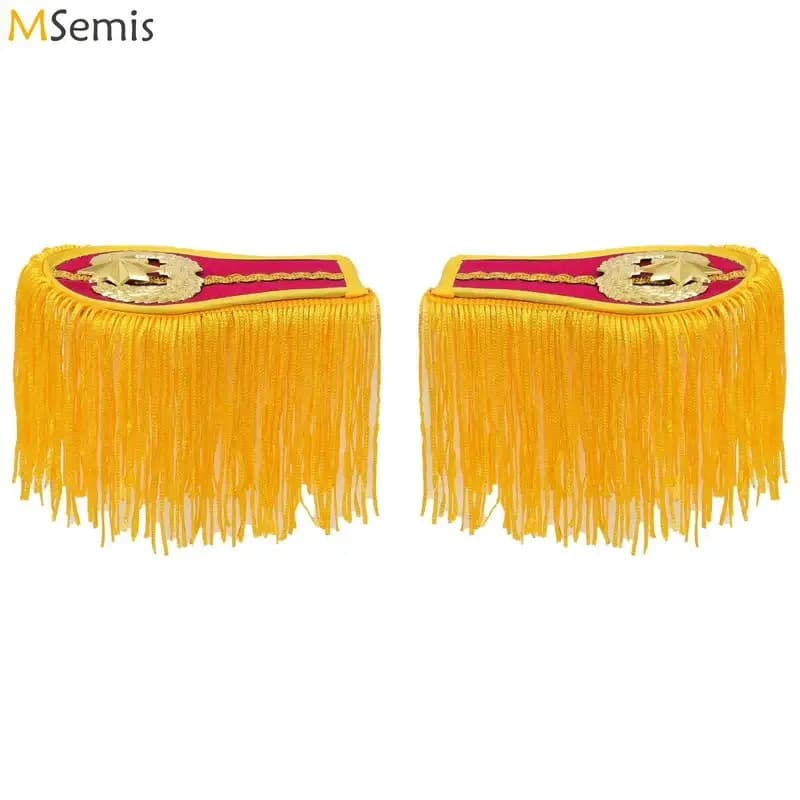 Spalline Spalline Spilla Bordo Spalline con frange e nappe per giacche in corno di tamburo Cappotti Cappotti militari Accessorio Spalline