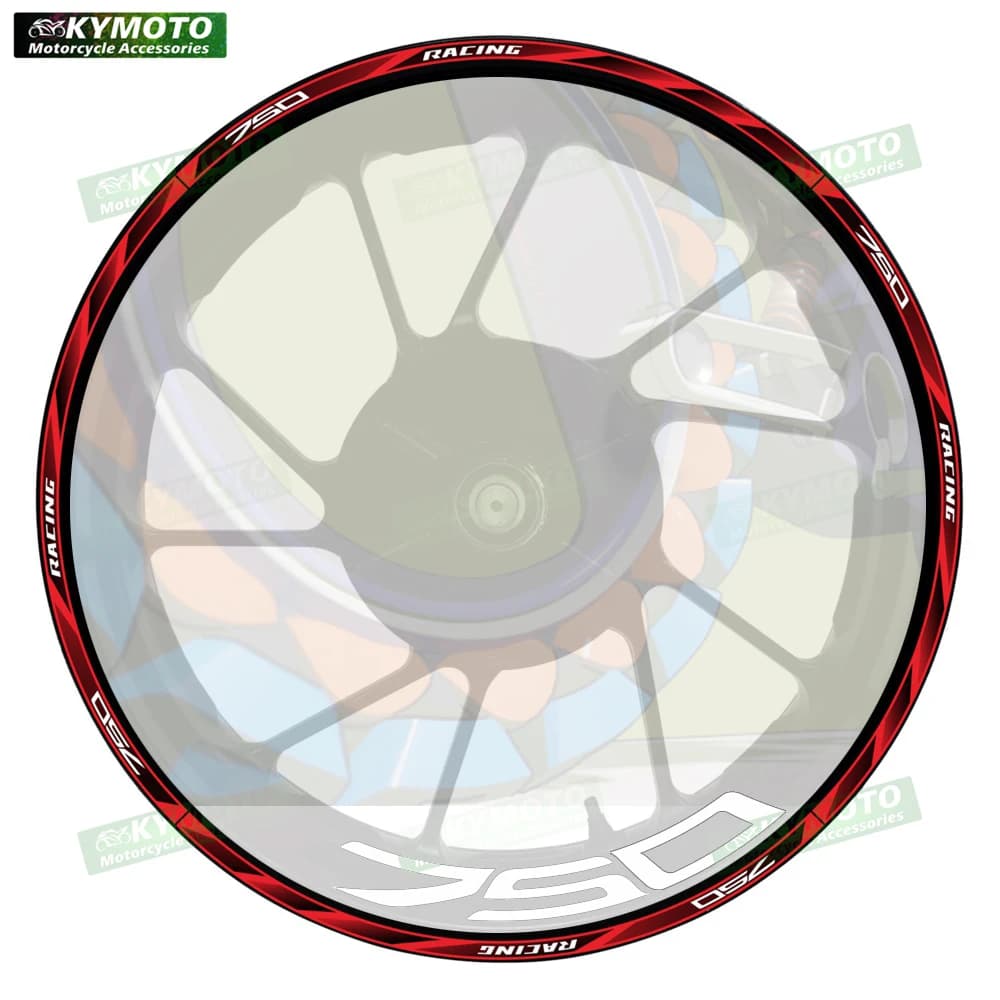 Per accessori moto Z750 Z750 adesivi per ruote anteriori e posteriori da 17 pollici decalcomanie per carenatura adesivi riflettenti per cerchioni