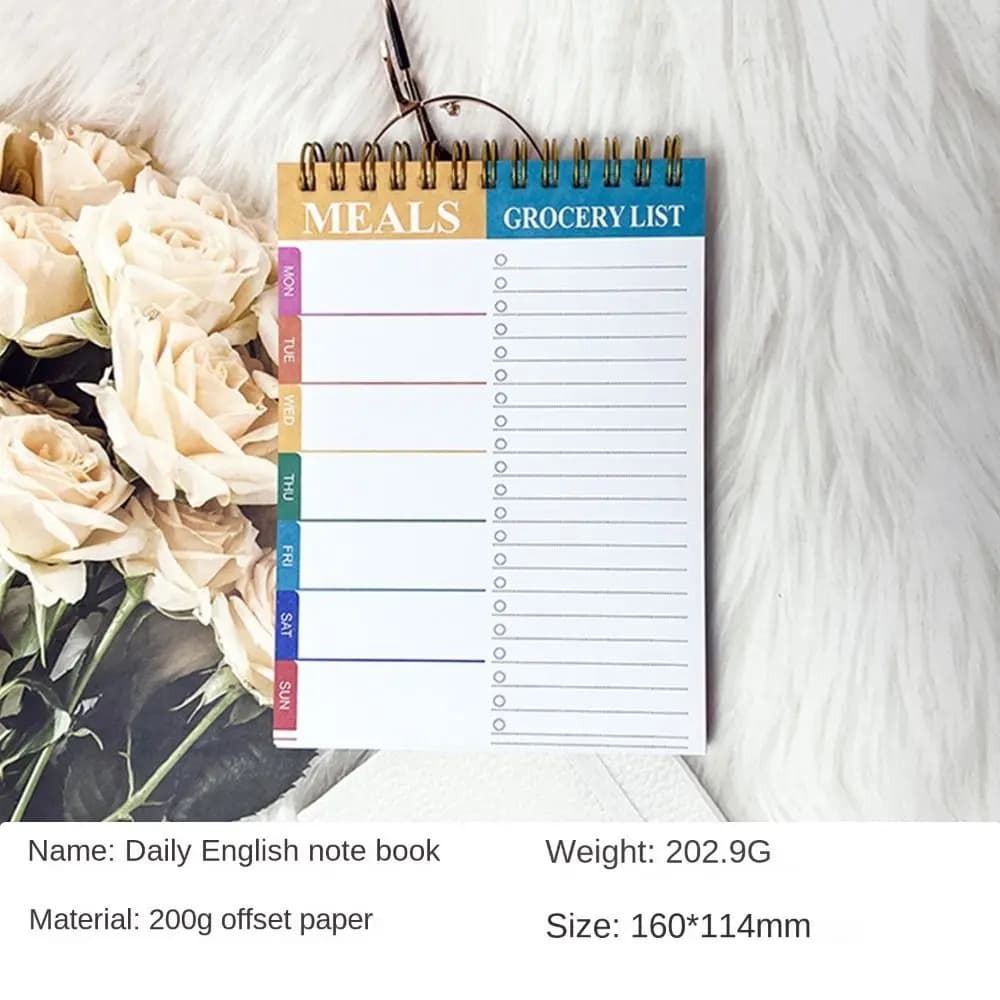 Wide To Do Planner Weekly Planning Notepad A5 Notebook Planner Stationery Weekly Meal Planner Pad Undated Schedules