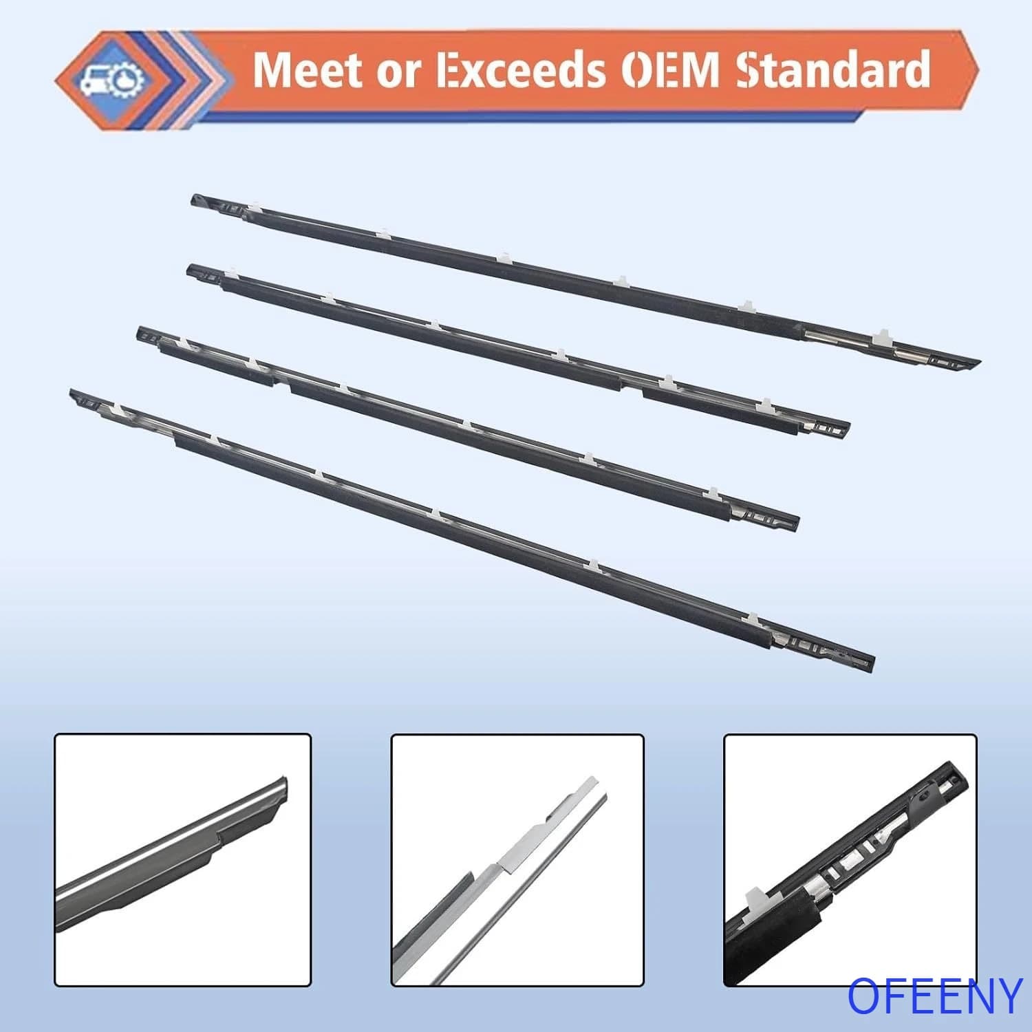 OFEENY 75710-60021 Guarnizione Esterna per Porte e Finestrini per Toyota Land Cruiser LX450 LC80 FZJ80