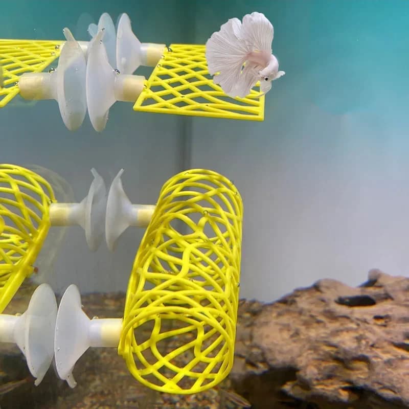 Aquarius Plastic Aquarium Artificial Grid Betta Fish Rest ornamental plant reproduction Betta Fish Play Relax Hide Leaf
