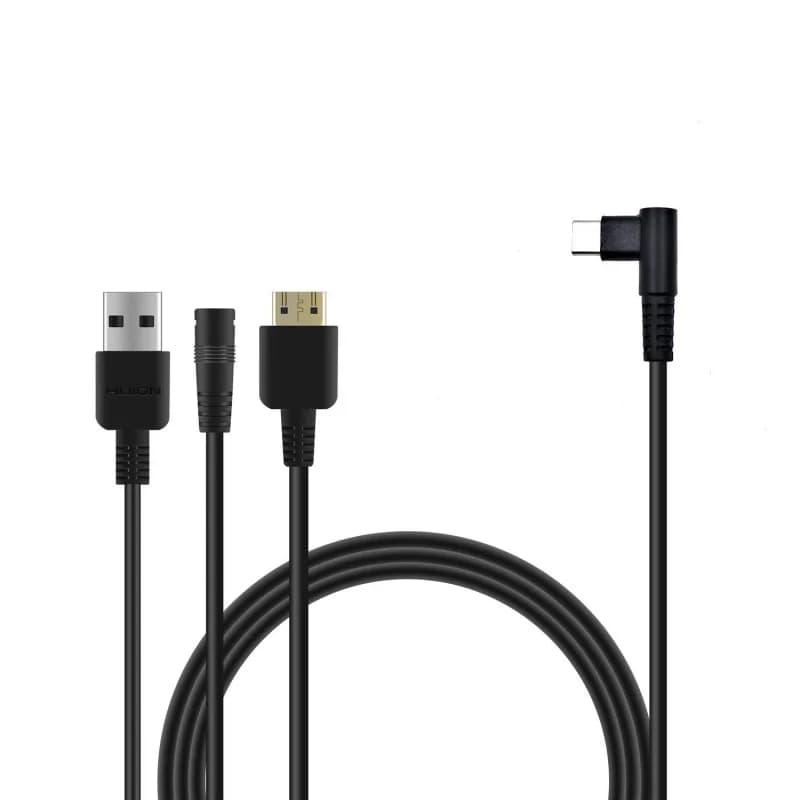 CB01 3 in 1 cable suitable for Huion Tablet Kamvas Pro 12 / Pro13 / Pro16 with HDMI and USB power cables