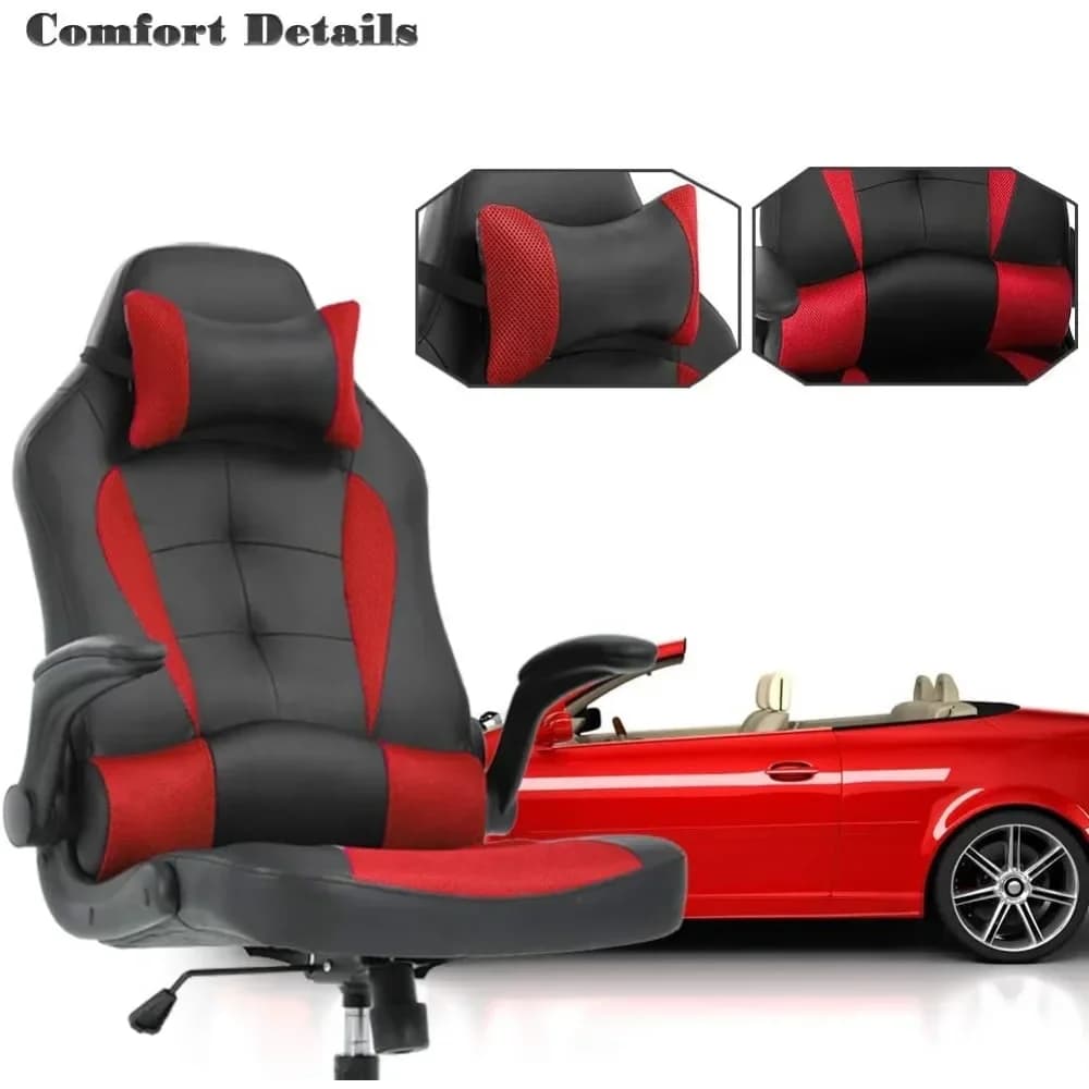 # Sedia da gioco per PC Sedia da gioco per computer Mobile Porta supporto per la vita Flip Manubrio Cuscino per le mani in pelle PU #