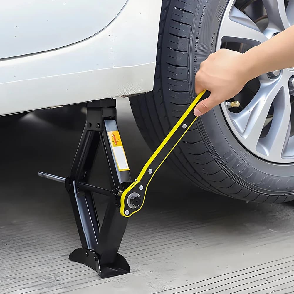 Chiave a cricchetto per auto per risparmiare manodopera, per pneumatici da garage, chiave per capocorda, maniglia, forbice per risparmiare manodopera, per piccole auto, SUV, furgoni