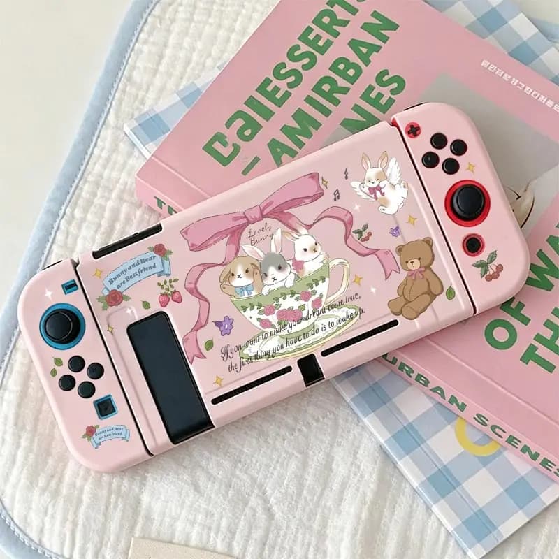Anti-Falling Soft Shell Cover TPU Split Protective Case for Nintendo Switch NS Game Console Anti-Scratch Shell Protector