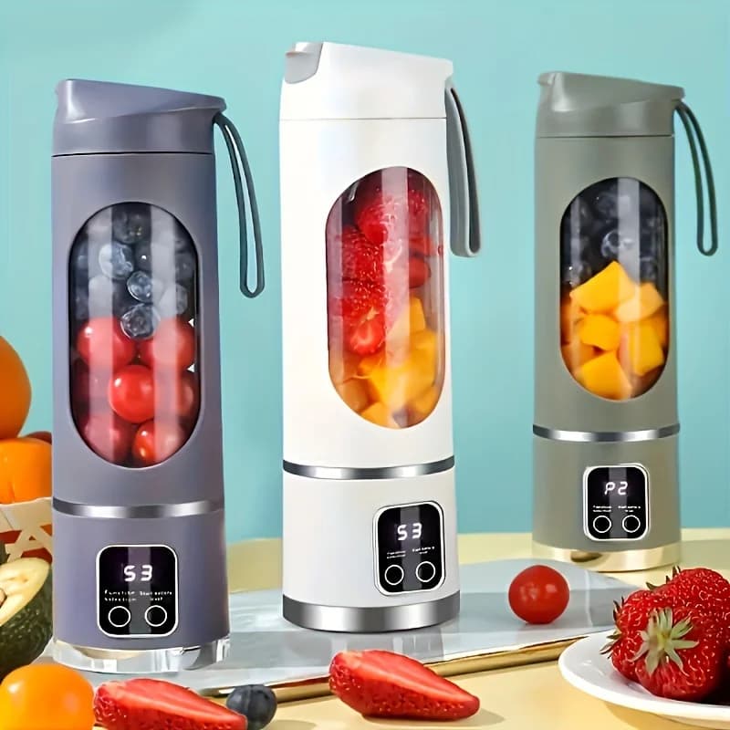 1pc Portable USB Rechargeable Blender Juicer Easy Clean Fruit Veggie Smoothie Maker 10oz-17oz