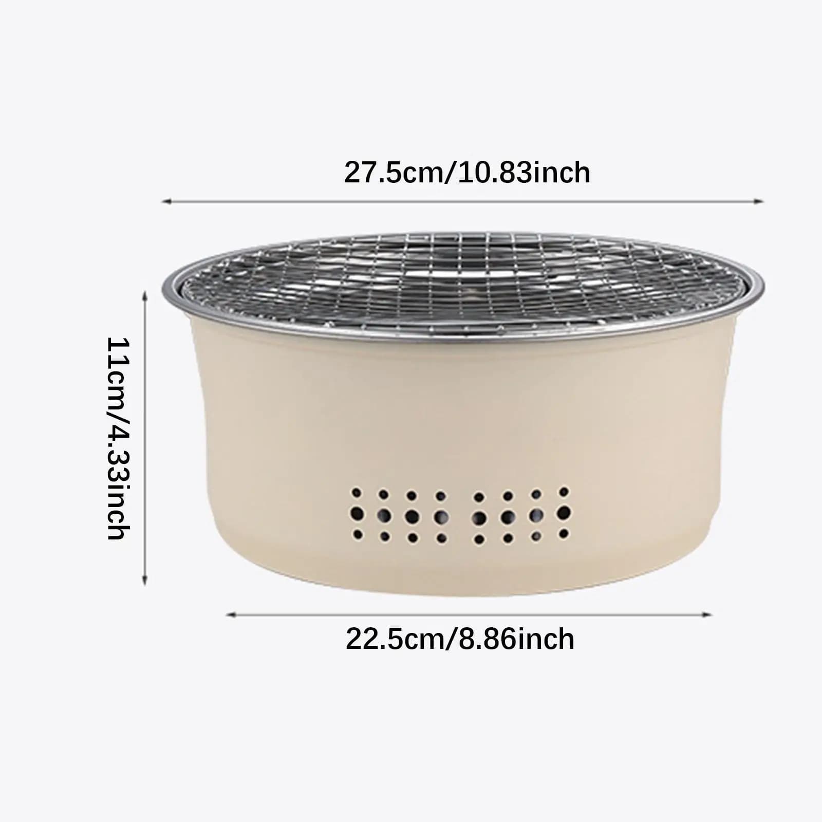 Tea Portable BBQ Grill Fire Fireplace Barbecue Wood Burning Camp for Camping Patio Outside Cooking BBQ