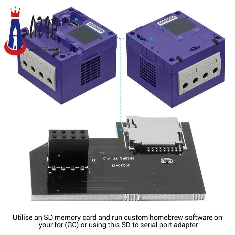 A29F-SD2SP2 Pro Adattatore per scheda SD Carico SDL Lettore di schede Micro-SD per Nintendo Gamecube NGC NTSC Porta seriale 2