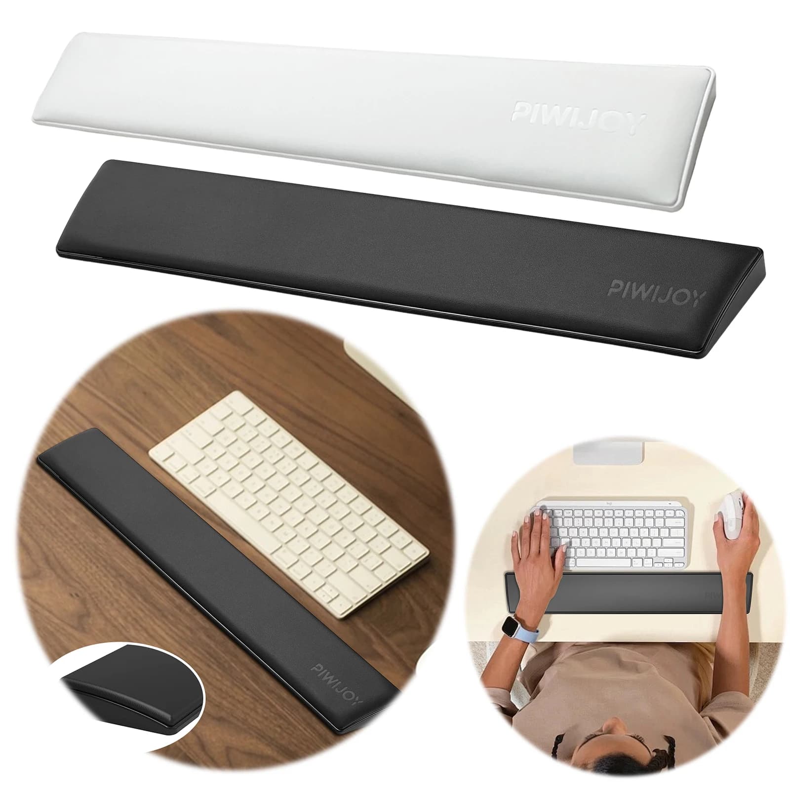 Poggiapolsi per Tastiera in Memory Foam, Supporto Ergonomico per Polso, Cuscinetto per Tastiera per Computer, Laptop, Casa e Ufficio