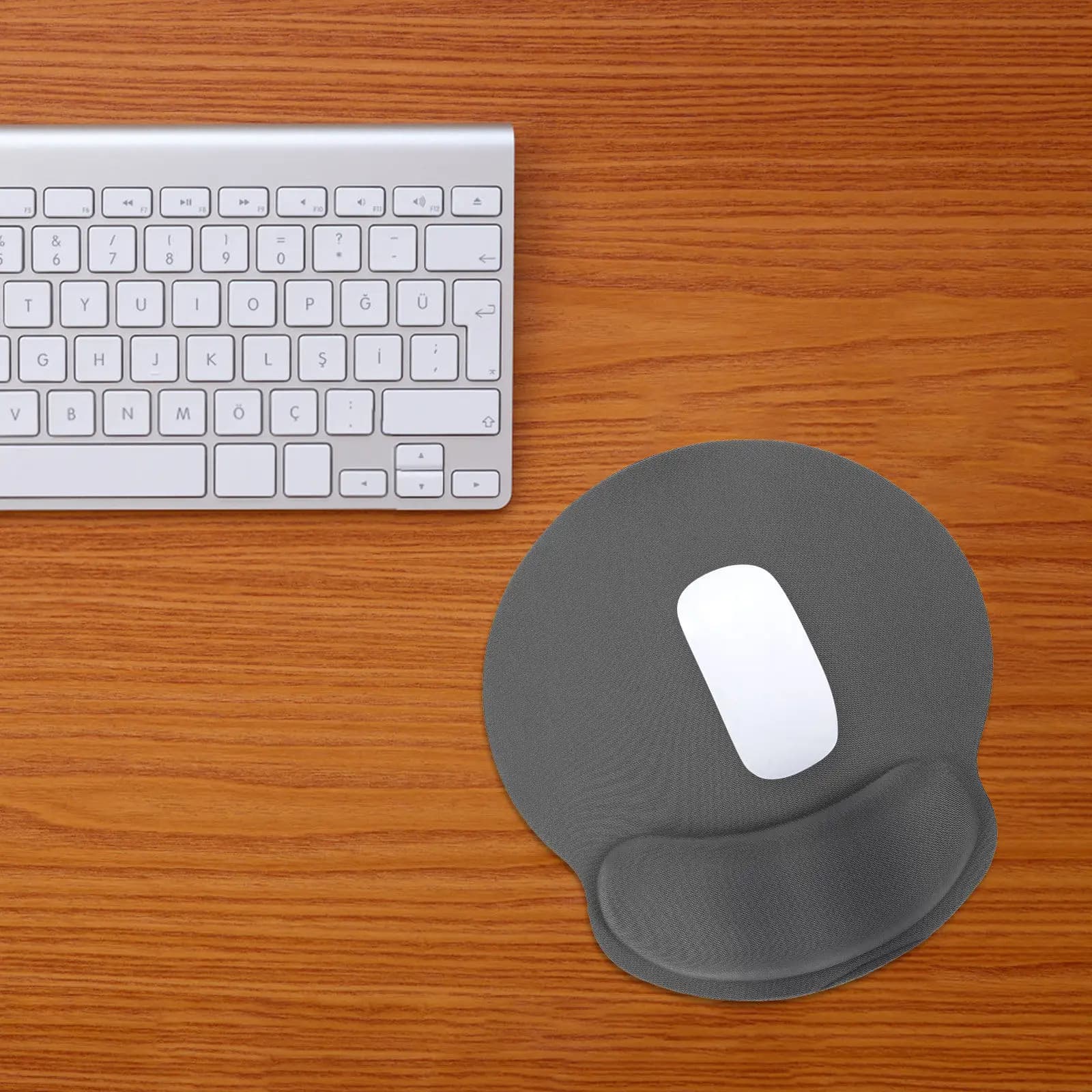 Tappetino per mouse con supporto per il polso, tappetino da gioco in memory foam, antiscivolo, per ufficio, casa, studenti, insegnanti, antistress