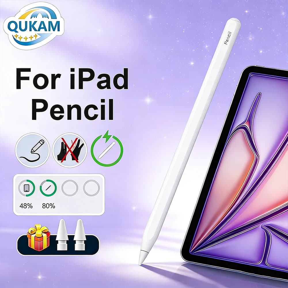 Nuova Penna Stilo Wireless 2026 con Ricarica Wireless e Riconoscimento del Palmo per Apple Pencil 2, Compatibile con iPad 10/9/8/7a Gen, Air 5/4, Pro 12.9/11, Mini 6/7