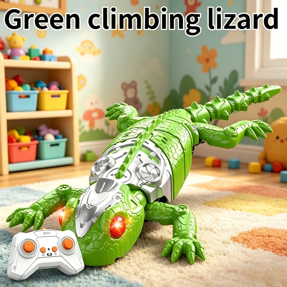 Remote Control Wall Climbing Gecko Toy Rechargeable Electric Crawling Lizard Chameleon Toy Birthday Gift for Adult