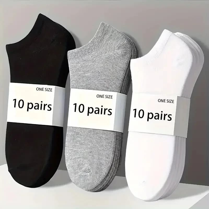5 10pcs Unisex Comfort Fit Ankle Socks Breathable Lightweight for Sports Daily Wear All Seasons