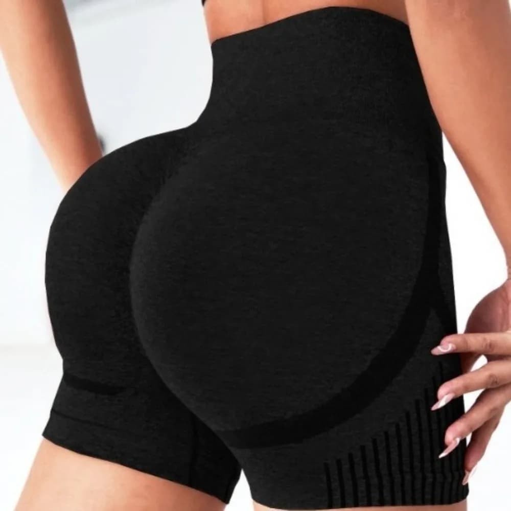 Pantaloncini Yoga a Vita Alta Effetto Push-Up e Contenitivi, Traspiranti e Senza Cuciture, Ideali per Allenamento, Ciclismo e Jogging