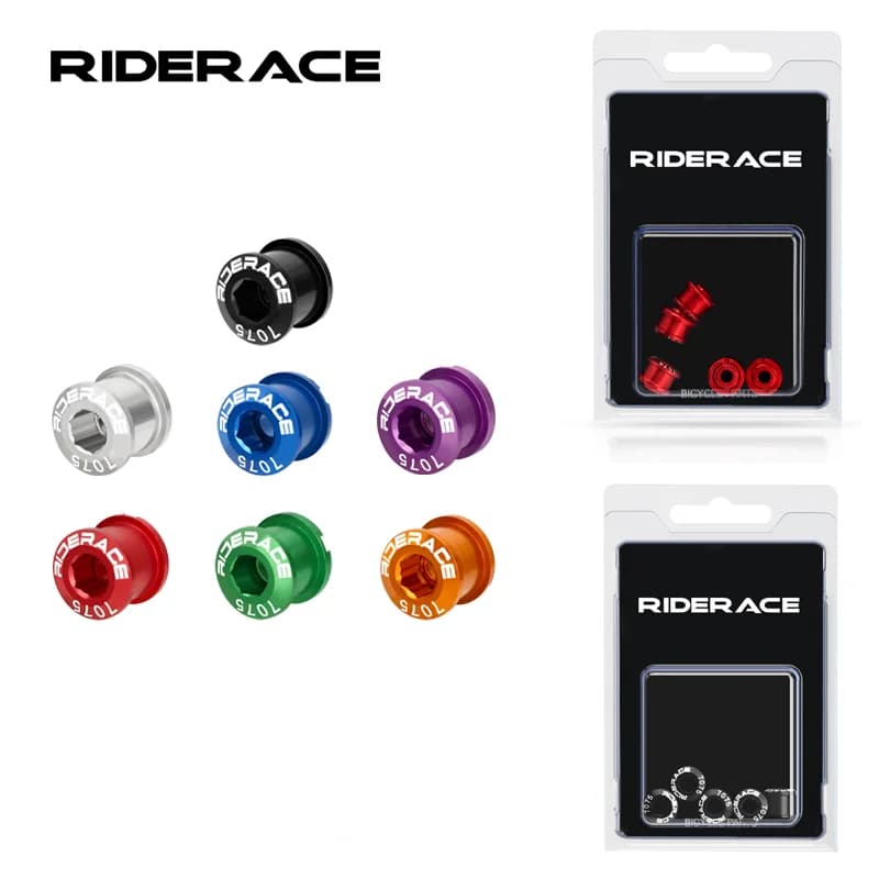 5 Pz Viti per ruota dentata per bicicletta Bulloni per corona doppia/singola Piastra dentale Viti per disco da 6,5/8,5 mm Set di bulloni e dadi per guarnitura da strada