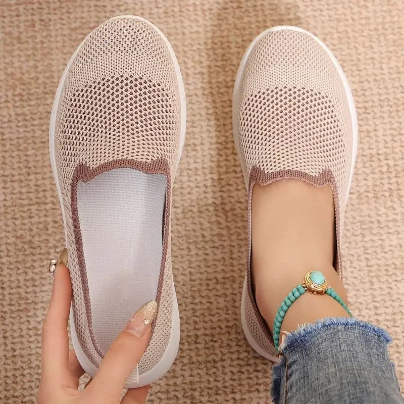 All Match Traspirante Comodo Bocca superficiale Scarpe in rete Scarpe basse da donna 2025 Mocassini slip-on estivi Scarpe da guida per la mamma Spiaggia