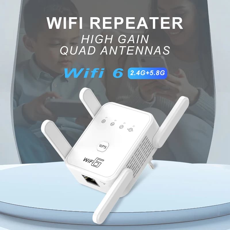 WIFI6 1500Mbps 5Ghz Ripetitore WiFi Wireless Booster 2.4G/5GHz Wi-Fi Amplificatore di Segnale Extender Router di Rete Wlan WiFi Repetidor