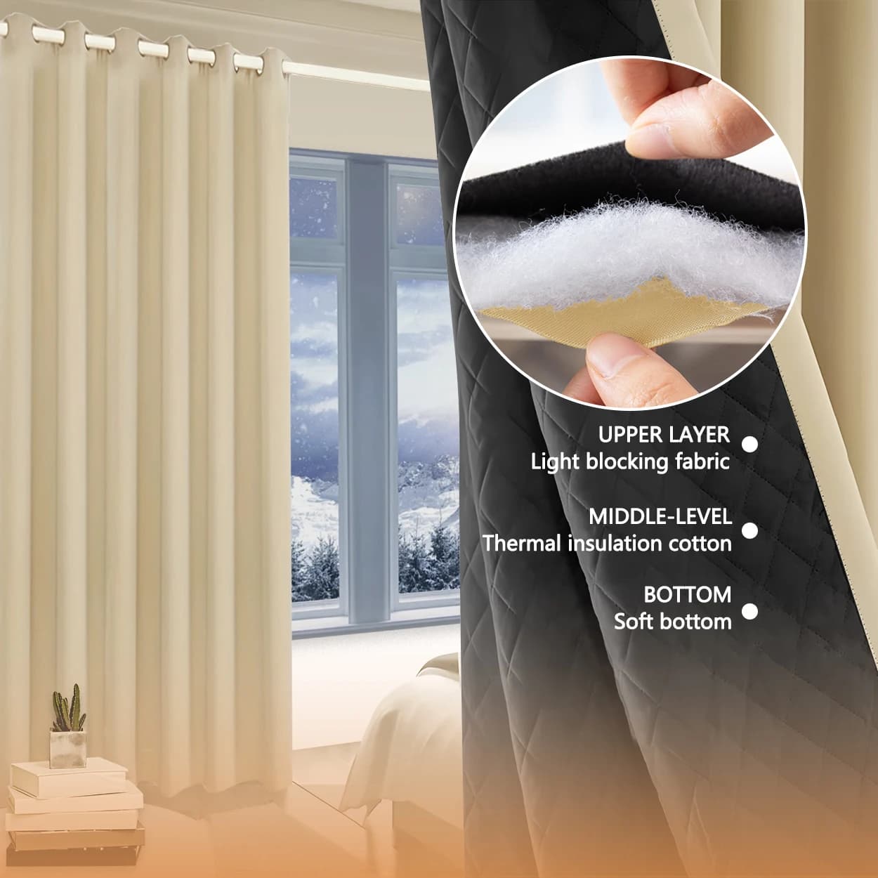 1 Pezzo, Tende Termiche Invernali Ispessite con Imbottitura in Cotone, Tende Termiche Trapuntate per Calore e Protezione dal Vento, Tende Moderne per Porte, Tende Ispessite per Divisori Finestre, Tende Perforate