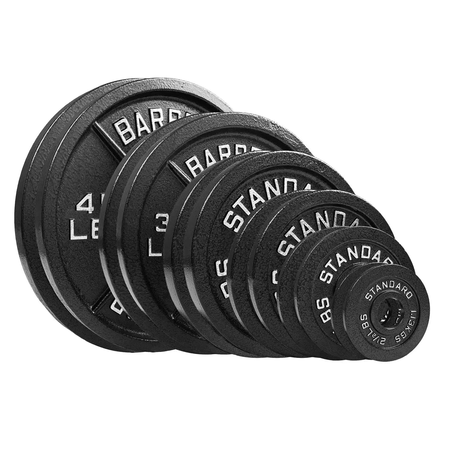 Steel Olympic Weight Plates 245lb Set Premium Coated 2.5-45lb Pairs for Home Gym & Strength Training, Customized