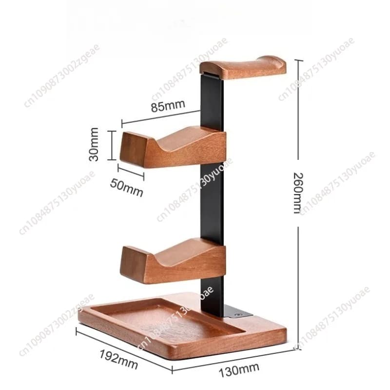 Solid wood wall shelf with controller support and headphone support for game accessories, hats, entrance organization