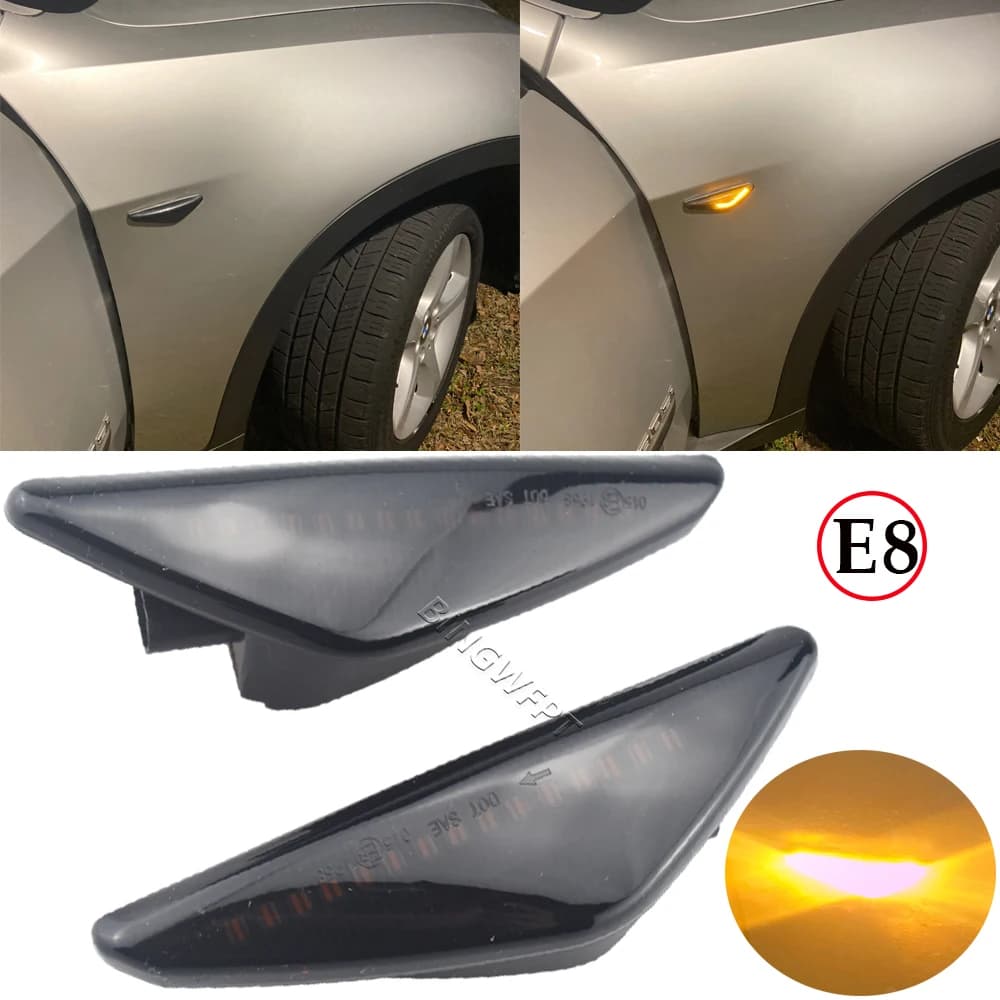 2PCS LED Indicatore Laterale Luce di Segnale Per BMW X5 E70 X6 E71 E72 X3 F25 Trasparente/Fumo Dinamico Che Scorre Sequenziale Lampeggiante lampada