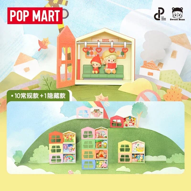 POP MART Sweet Bean Celebrate Ordinary Days Series Scene Set Blind Box Mystery Box Giocattoli Kawaii Ornamenti Statuette Modellini Bambole