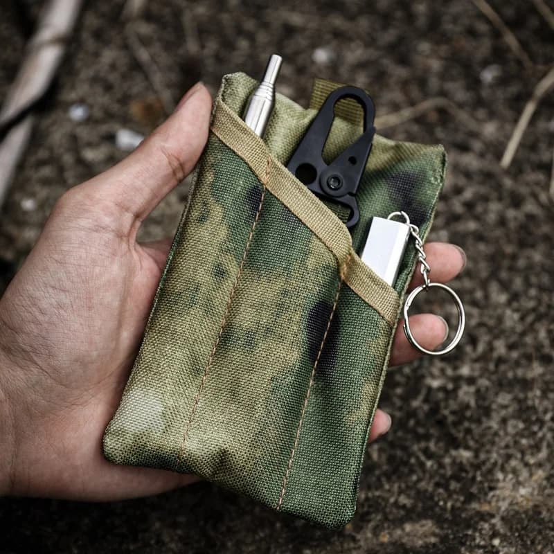 Mimetic belt bag for outdoor sports tactical travel purse portable hand bag to store EDC tools