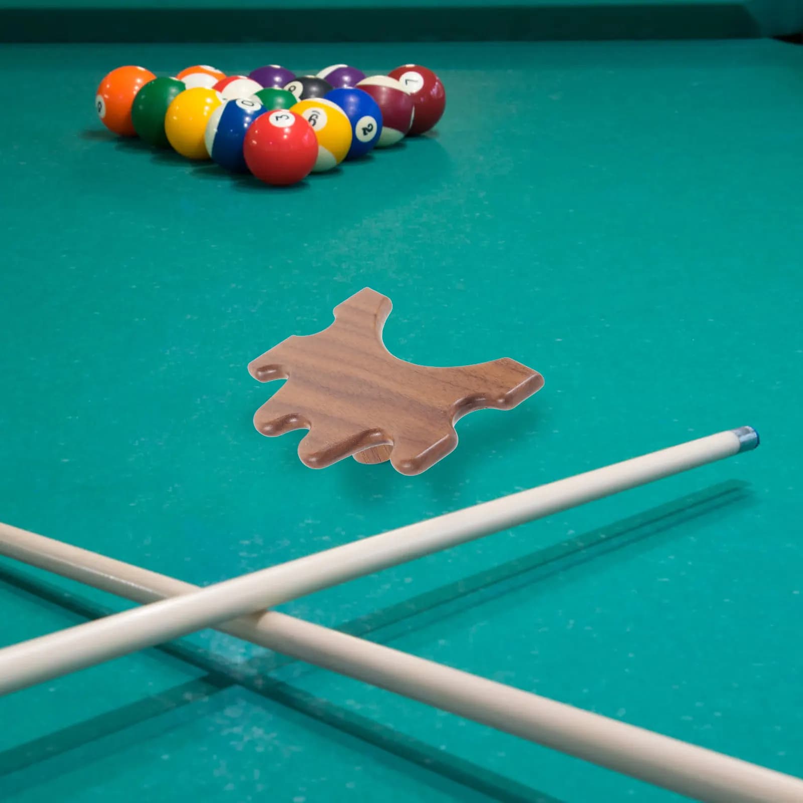 Supporto Professionale in Legno per Stecche da Biliardo e Snooker, Leggero e Portatile, con Poggia Stecca Scorrevole, Ausilio Stabile per Tiri Precisi