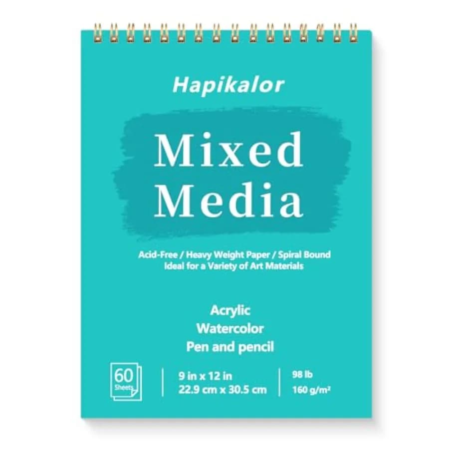 Sketch Book Mied Media Pad - Top Spiral Bound Sketch Pad, 60 Sheets 98lb/160gsm Acid-Free Drawing Paper, Art Supplies Sketchboo