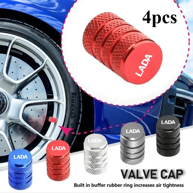 Tappi per valvole pneumatici auto, coperture antipolvere e impermeabili per Lada Niva Vesta Samara Kalina Largus Priora Xray Granta