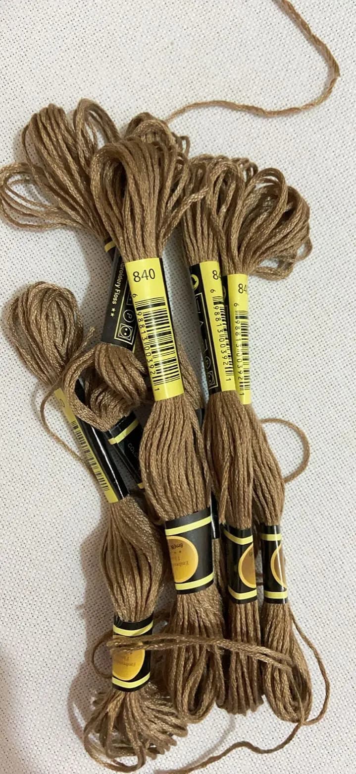 10 PZ/COLORE Set Punto Croce Filo Da Ricamo Filo Per Principianti FAI DA TE Braccialetto Melo Nessuna Ripetizione Arcobaleno DMC CODICE 840