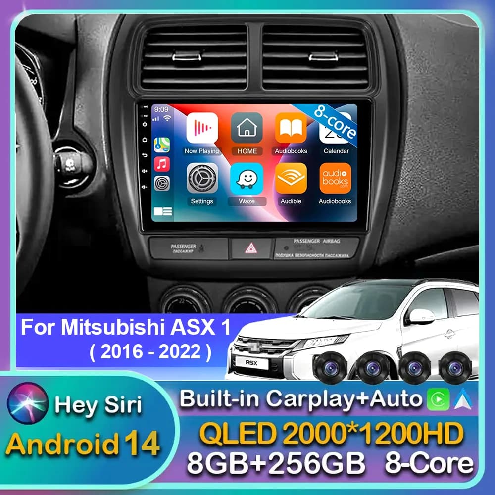 Android 14 Carplay Auto Per Mitsubishi ASX 1 2016 2017 2018 2019 2020 20201 2022 Autoradio Lettore Multimediale Stereo WIFI + 4G DSP