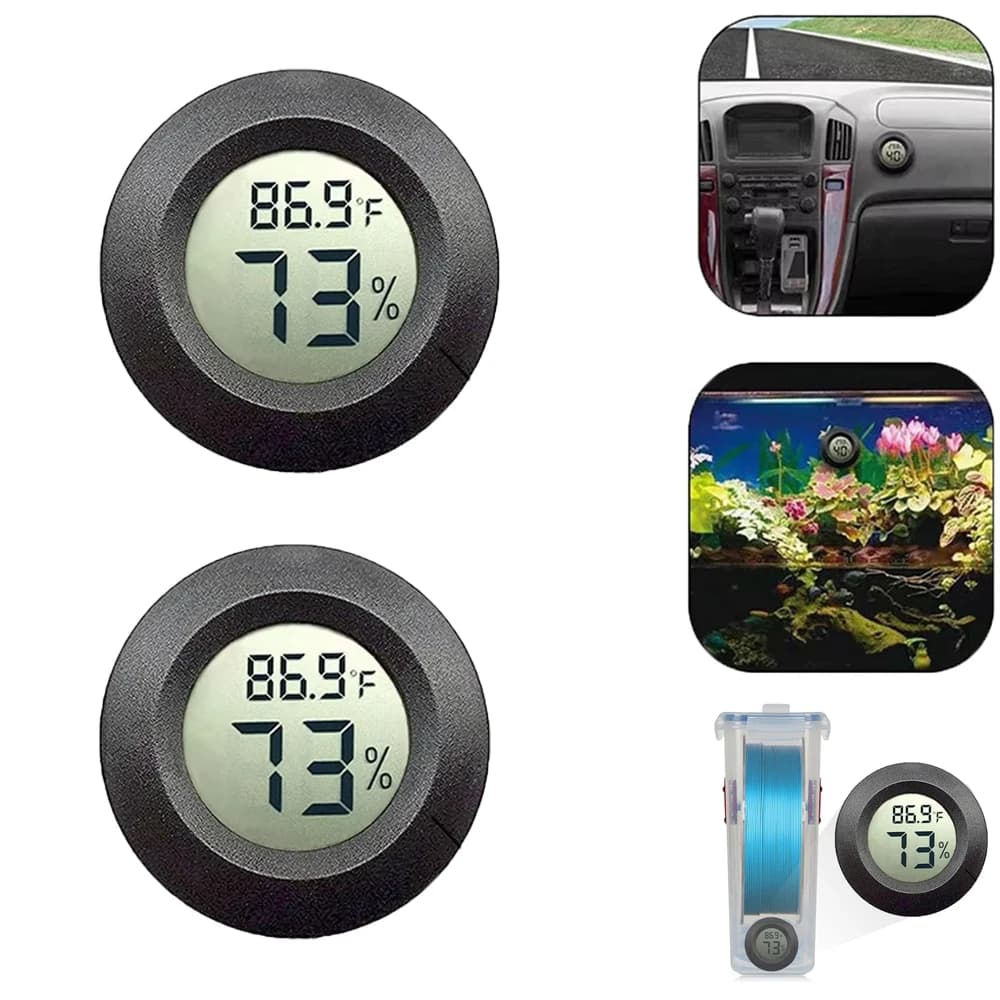 Hygrometer Thermometer Fahrenheit Or Celsius Digital LCD Monitor Indoor Room For Bambu Lab 3D Filament Box Humidity Temperature