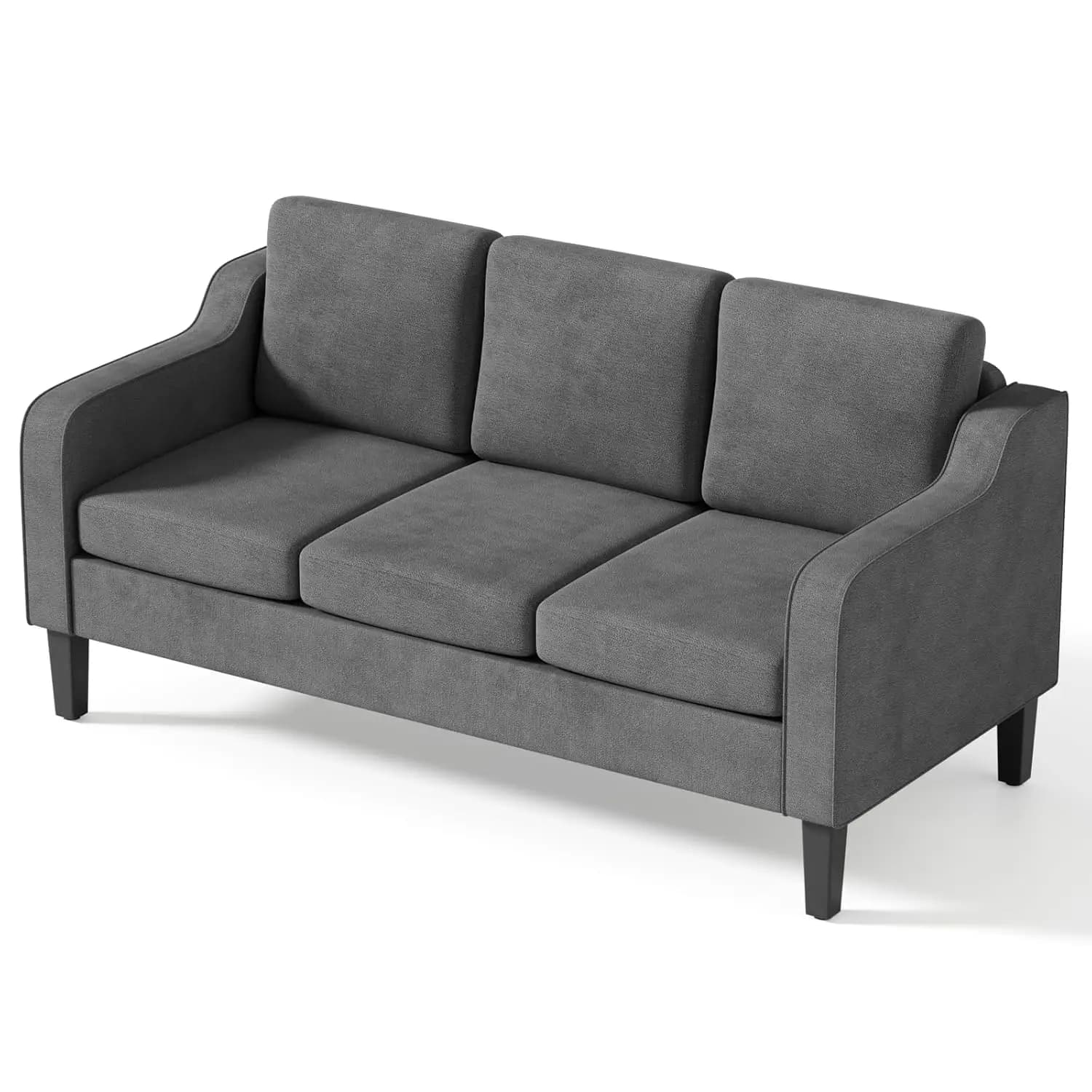 #Seat Sofa Removable Cushion Solid Wood Legs Mid Century Small Space