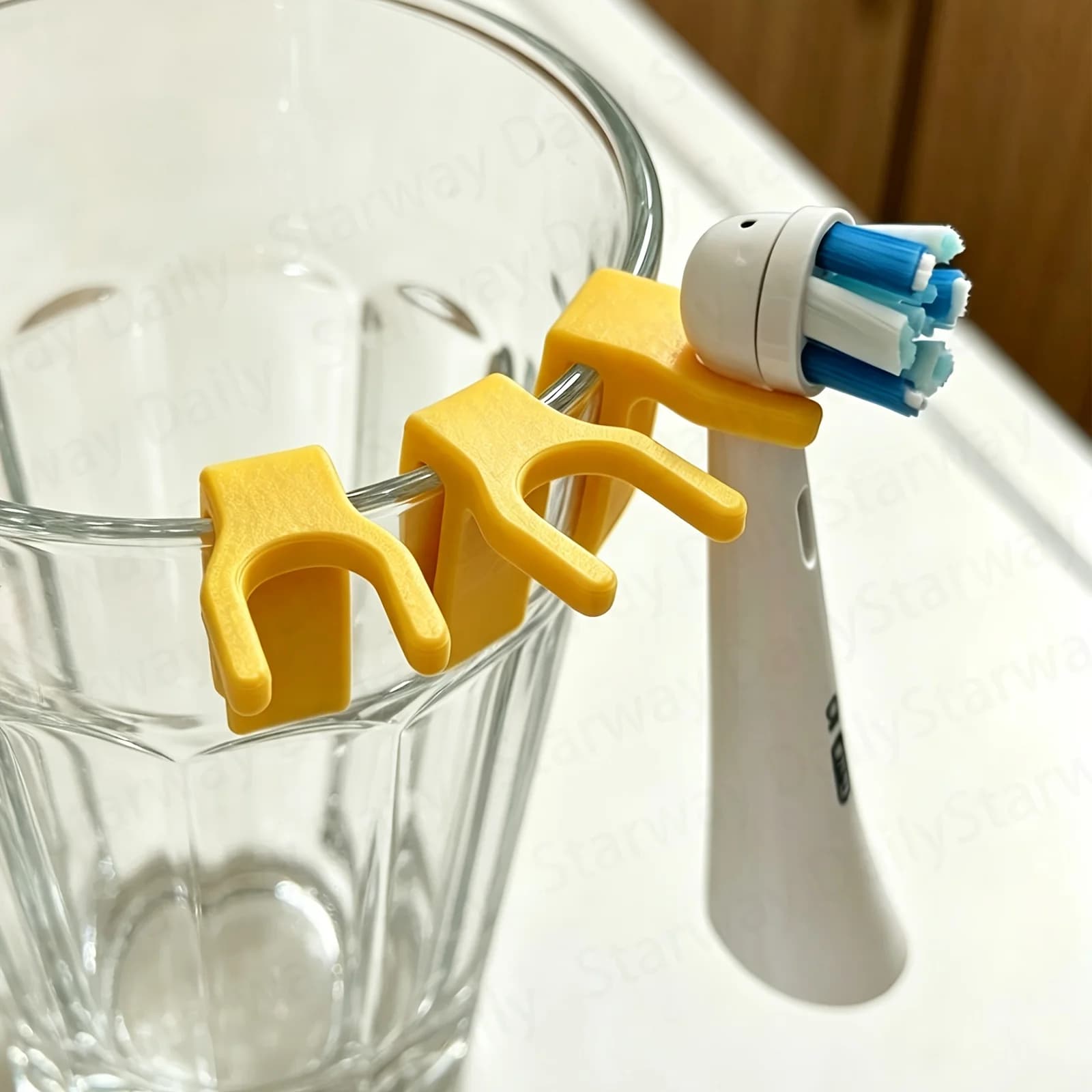 Toothbrush Head Clip, Compatible with Toothbrush Cup & Holder, Portable Travel Essential Accessory