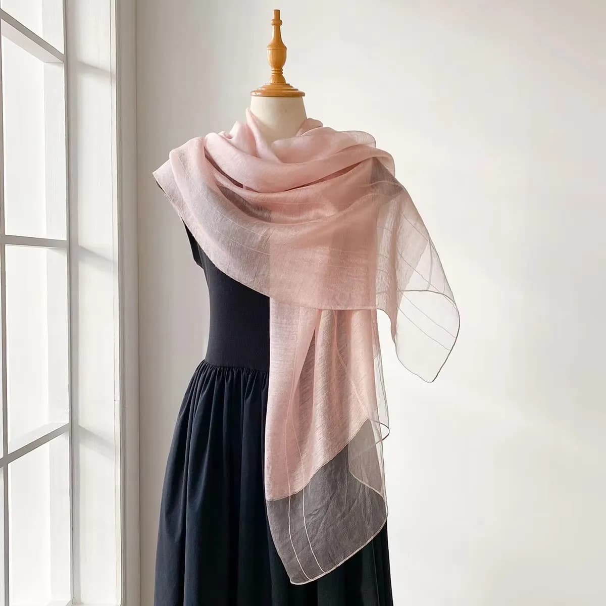 2026 Summer New silk blended shawl Scarf for women multi-functional fashionable outerwear schal foulard femme scarves scarfs