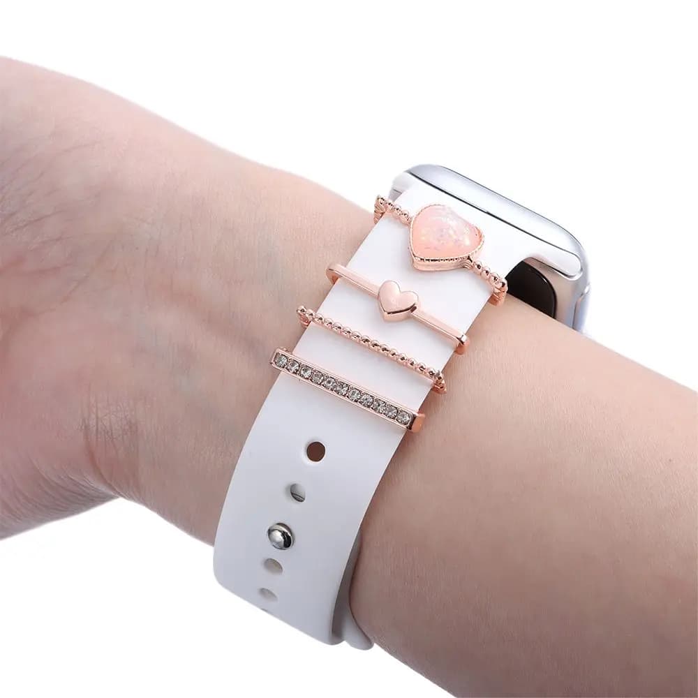 Per cinturino Apple Watch Ciondoli in metallo Anello per orologio intelligente Ornamento con diamanti Nuovi accessori per cinturino decorativo per orologio per braccialetto iwatch